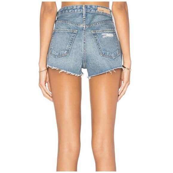 Revolve GRLFRND Cindy in Silly Love Songs Blue Distressed Shorts Womens Size 25 - Picture 2 of 10